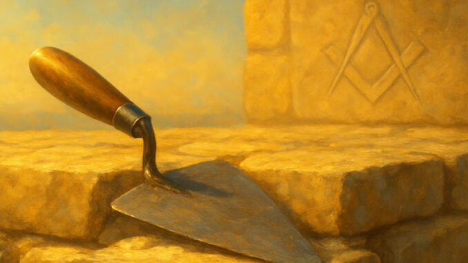 Masonic trowel symbolizing connection and the philosophy of building